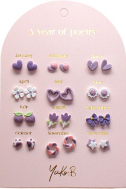ΣΚΟΥΛΑΡΙΚΙΑ YUKO B 12 ΖΕΥΓΑΡΙΑ-A YEAR OF POETRY PURPLE