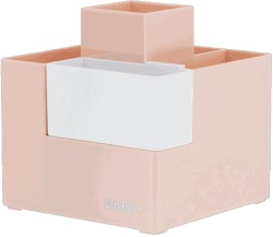 ΜΟΛΥΒΟΘΗΚΗ ΠΛΑΣΤΙΚΗ DELI 6 ΘΕΣΕΩΝ 12*12*13cm.LINFINI ΡΟΖ