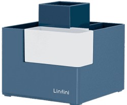 ΜΟΛΥΒΟΘΗΚΗ ΠΛΑΣΤΙΚΗ DELI 6 ΘΕΣΕΩΝ 12*12*13cm.LINFINI ΜΠΛΕ