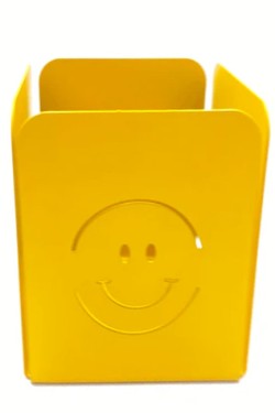 ΜΟΛΥΒΟΘΗΚΗ ΜΕΤΑΛΛΙΚΗ HOOPLADOO SMILEY FACE ΚΙΤΡΙΝΗ