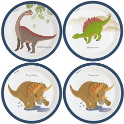 ΠΙΑΤΑ Ø23cm.ΣΕΤ 8ΤΕΜ.HAPPY DINOSAUR