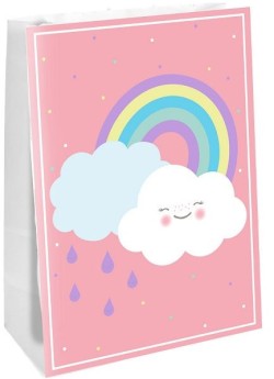 ΤΣΑΝΤΑ ΔΩΡΟΥ 15*21cm.ΣΕΤ 4ΤΕΜ.RAINBOW & CLOUD
