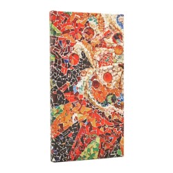 2026 Gaudis Sun (Gaudi’s Mosaics) Slim 12-month Horizontal Hardcover Flexi Dayplanner 2026 (Elastic Band Closure)