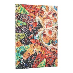 2026 Gaudis Sun (Gaudi’s Mosaics) Midi 12-month Verso Hardcover Flexi Dayplanner 2026 (Wrap Closure)