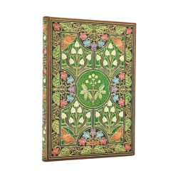 2026 Poetry in Bloom Midi 12-month Verso Hardcover Flexi Dayplanner 2026 (Elastic Band Closure)