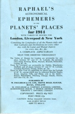 Raphaels Astronomical Ephemeris
