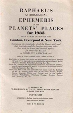 Raphaels Astronomical Ephemeris of the Planets Places
