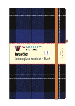 Ramsay Blue Tartan Blank Hardback Notebook: Large 21 x 13cm