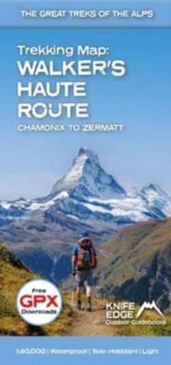Trekking Map: Walkers Haute Route: Chamonix to Zermatt