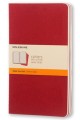 ΣΗΜΕΙΩΜΑΤΑΡΙΟ 13*21 LARGE MOLESKINE ΡΙΓΕ CAHIER ΣΕΤ 3ΤΕΜ.RED