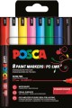 ΜΑΡΚΑΔΟΡΟΣ ΖΩΓΡΑΦΙΚΗΣ UNI POSCA PC-1M 0,7mm.ΣΕΤ 8ΤΕΜ.BASIC