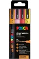 ΜΑΡΚΑΔΟΡΟΣ ΖΩΓΡΑΦΙΚΗΣ UNI POSCA PC-3M 0,9-1,3mm.ΣΕΤ 4ΤΕΜ.GLITTER WARM