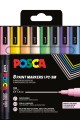 ΜΑΡΚΑΔΟΡΟΣ ΖΩΓΡΑΦΙΚΗΣ UNI POSCA PC-3M 0,9-1,3mm.ΣΕΤ 8ΤΕΜ.PASTEL