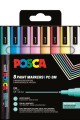 ΜΑΡΚΑΔΟΡΟΣ ΖΩΓΡΑΦΙΚΗΣ UNI POSCA PC-3M 0,9-1,3mm.ΣΕΤ 8ΤΕΜ.SOFT