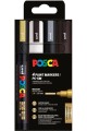 ΜΑΡΚΑΔΟΡΟΣ ΖΩΓΡΑΦΙΚΗΣ UNI POSCA PC-5M 1,8-2,5mm.ΣΕΤ 4ΤΕΜ.FESTIVE