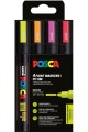 ΜΑΡΚΑΔΟΡΟΣ ΖΩΓΡΑΦΙΚΗΣ UNI POSCA PC-5M 1,8-2,5mm.ΣΕΤ 4ΤΕΜ.NEON