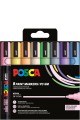 ΜΑΡΚΑΔΟΡΟΣ ΖΩΓΡΑΦΙΚΗΣ UNI POSCA PC-5M 1,8-2,5mm.ΣΕΤ 8ΤΕΜ.PASTEL