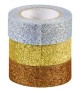 ΤΑΙΝΙΑ ΚΟΛΛΗΤΙΚΗ 15MM.*3M.HEYDA GLITTER ΣΕΤ 3ΤΕΜ.GOLD-SILVER