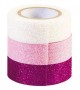 ΤΑΙΝΙΑ ΚΟΛΛΗΤΙΚΗ 15MM.*3M.HEYDA GLITTER ΣΕΤ 3ΤΕΜ.WHITE-PINK-FUSCHIA